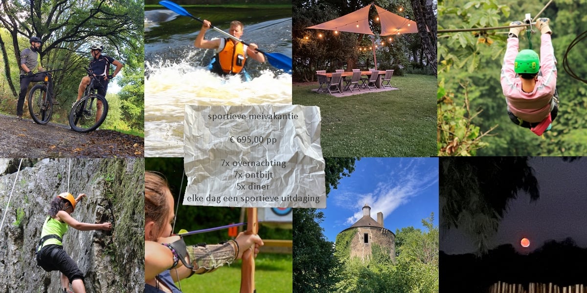 meivakantie sportief chambres d'hôtes